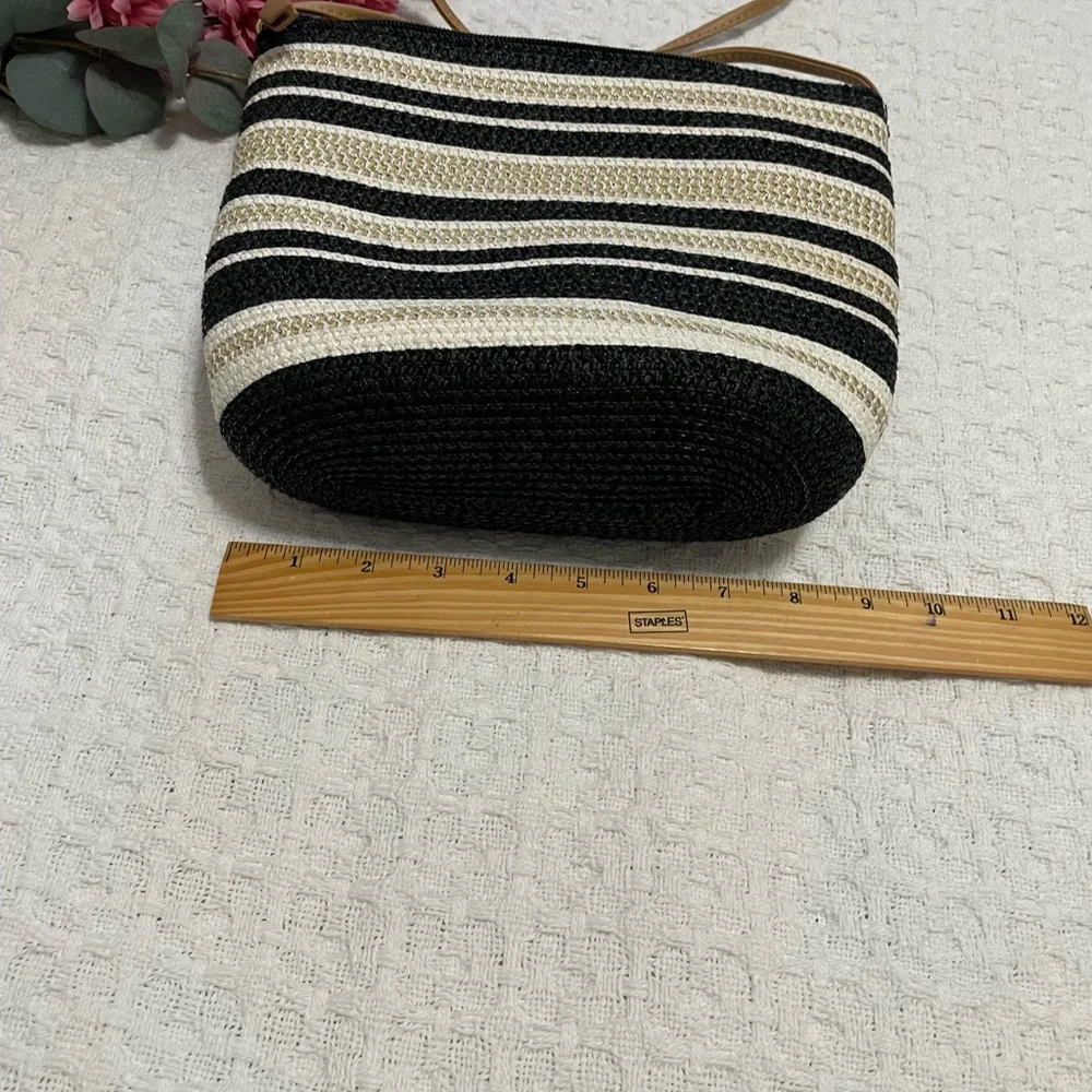 Striped‎ Black and Cream Women's Bag